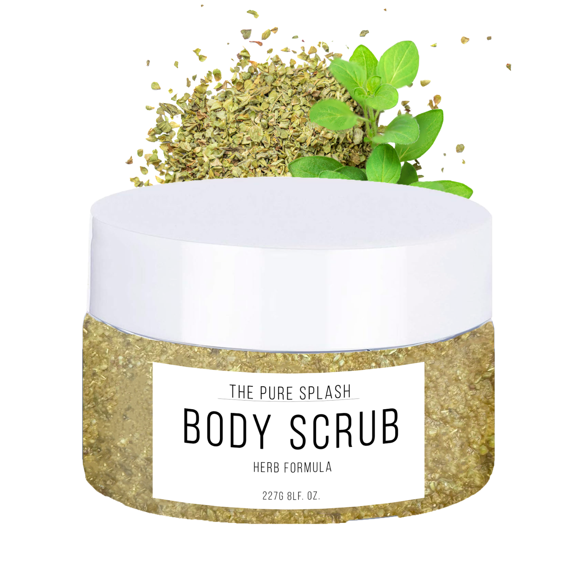 Herbal Body Scrub – Natural Exfoliating Scrub with Chamomile, Flax Seeds, Oat & Almond Oil | Deep Cleansing & Hydration | Smooths & Nourishes Skin | 8oz