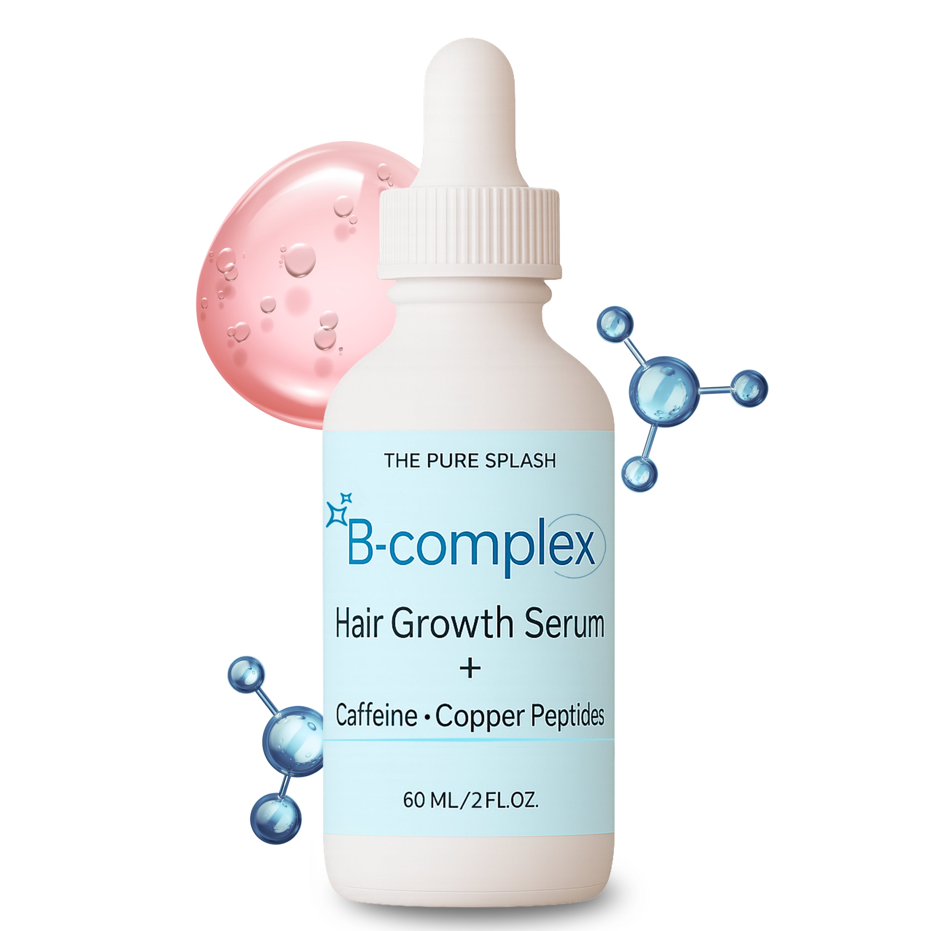 Vitamin B Complex Hair & Scalp Care Serum – Daily Nutrients with Caffeine & Copper Complex – Nourishes & Strengthens Hair – Lightweight, Non-Greasy Formula
