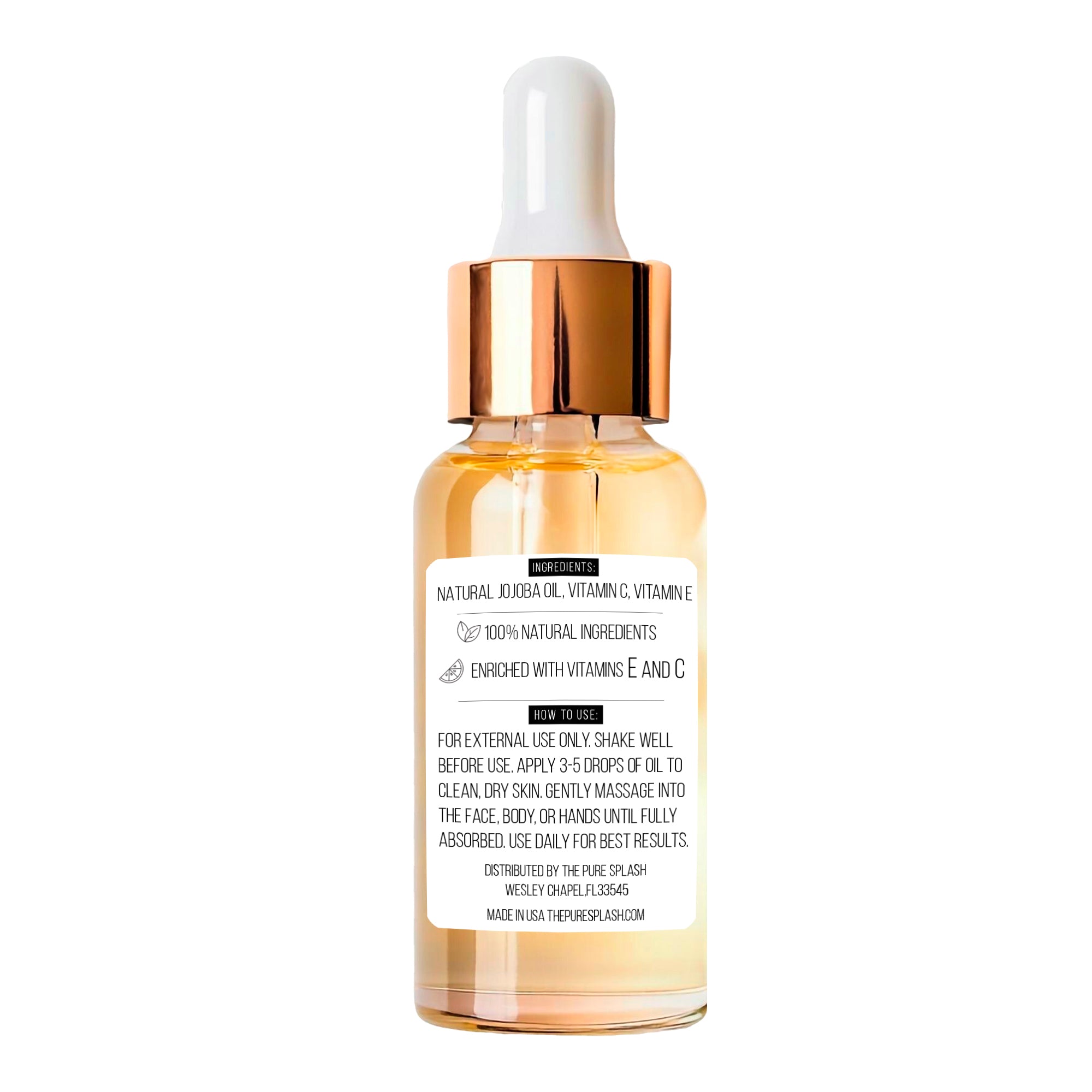 Jojoba Oil with Vitamins C and E – Natural Face and Body Oil | Deep Hydration & Repair | Non-Greasy, Lightweight Formula | Brightening and Anti-Aging Skincare | 60ml