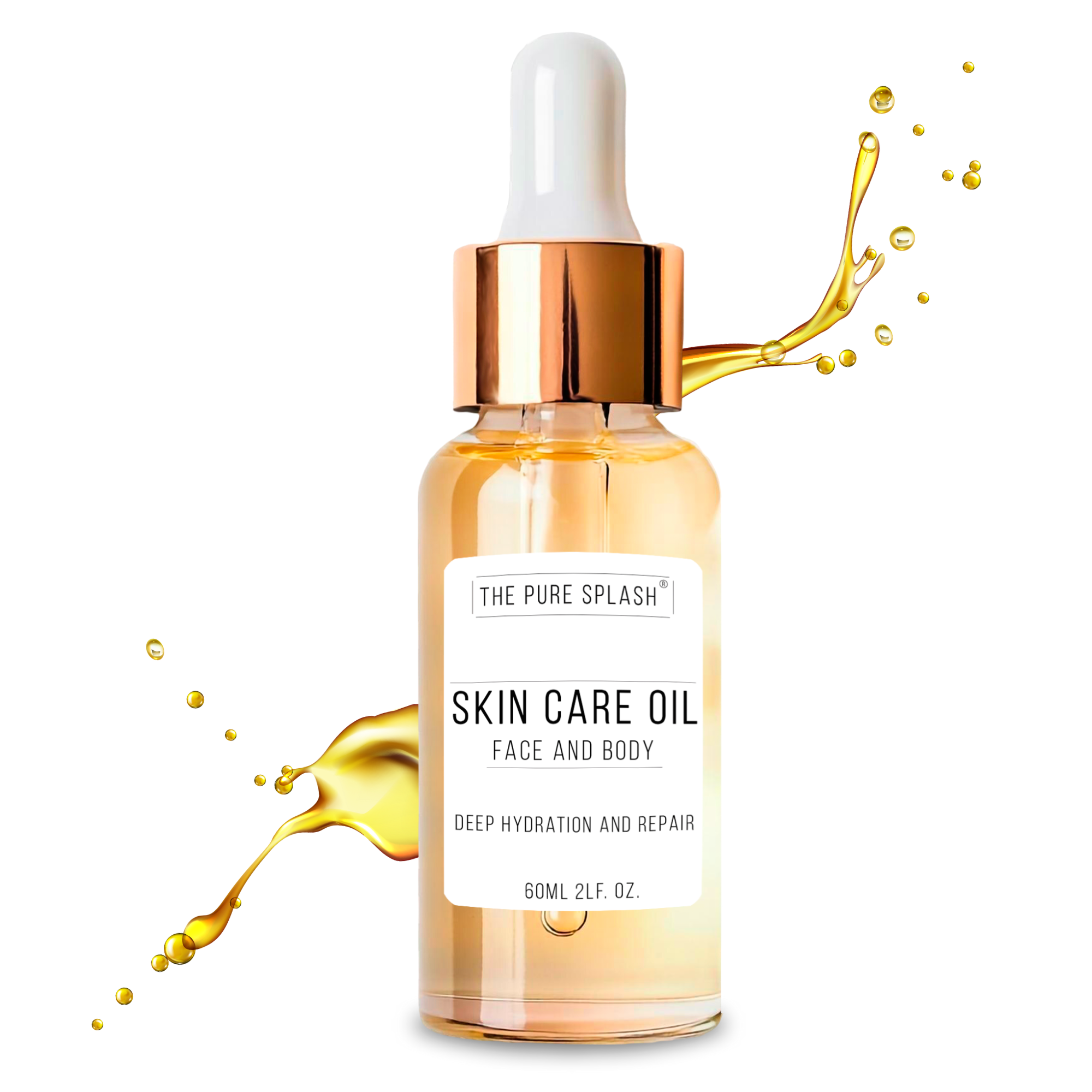 Skin Care Oil for Face and Body - Deep Hydration and Repair | Enriched with Natural Ingredients and Vitamins A, C, E | Moisturizing, Lightweight, and Non-Greasy Formula | 60ml 