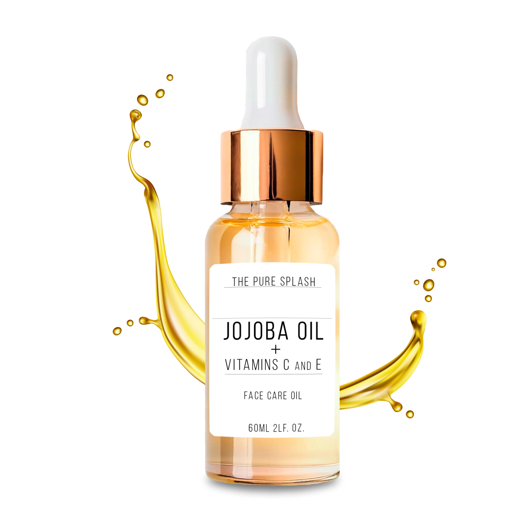 Jojoba Oil with Vitamins C and E – Natural Face and Body Oil | Deep Hydration & Repair | Non-Greasy, Lightweight Formula | Brightening and Anti-Aging Skincare | 60ml
