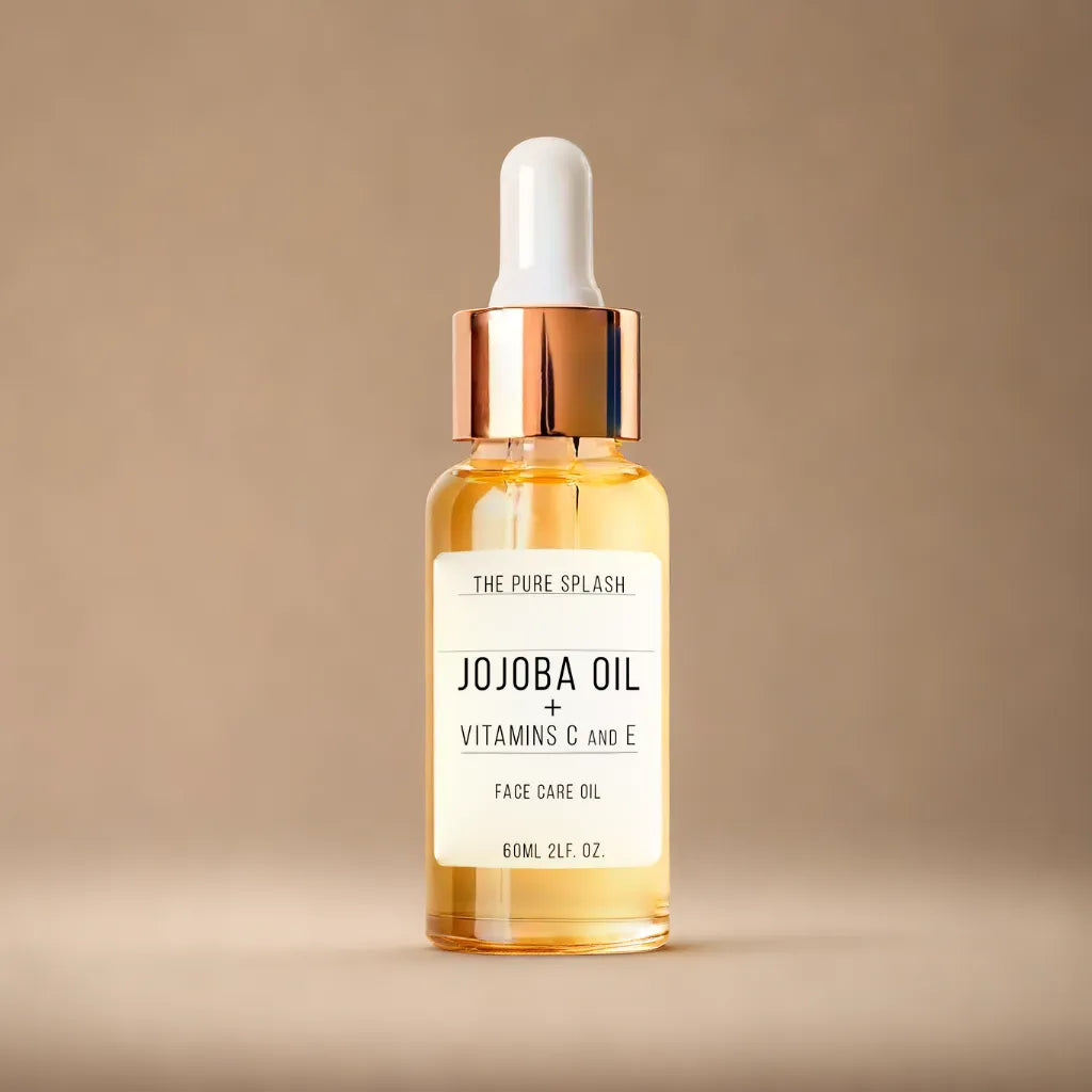 Jojoba Oil with Vitamins C and E – Natural Face and Body Oil | Deep Hydration & Repair | Non-Greasy, Lightweight Formula | Brightening and Anti-Aging Skincare | 60ml