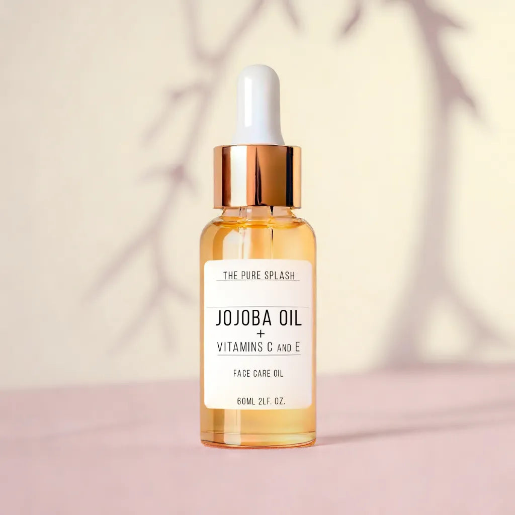 Jojoba Oil with Vitamins C and E – Natural Face and Body Oil | Deep Hydration & Repair | Non-Greasy, Lightweight Formula | Brightening and Anti-Aging Skincare | 60ml