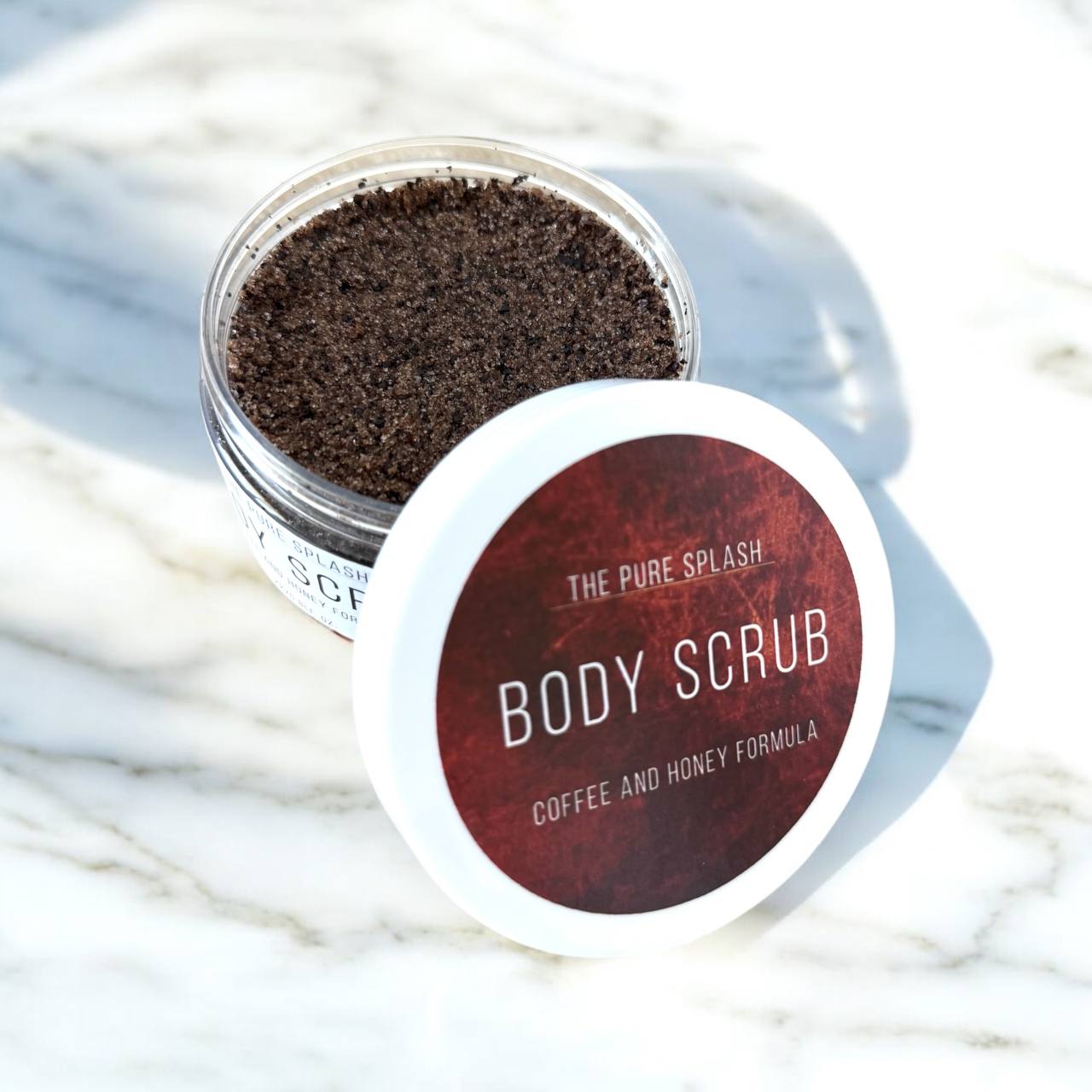 Coffee Body Scrub – Exfoliating & Moisturizing with Natural Ingredients – Sugar, Coffee, Almond Oil & Honey – Deep Cleansing & Hydration for Smooth, Radiant Skin – 8oz