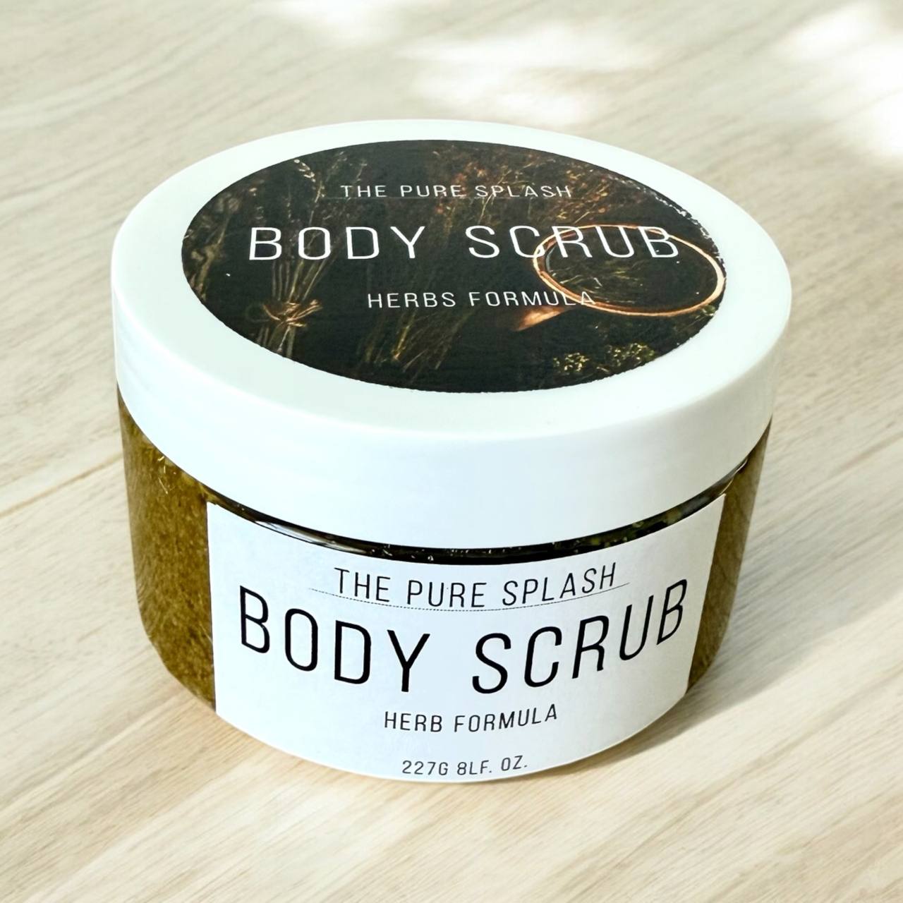 Herbal Body Scrub – Natural Exfoliating Scrub with Chamomile, Flax Seeds, Oat & Almond Oil | Deep Cleansing & Hydration | Smooths & Nourishes Skin | 8oz
